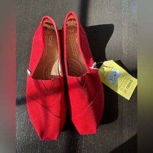 Toms Red Slip-On Shoes
